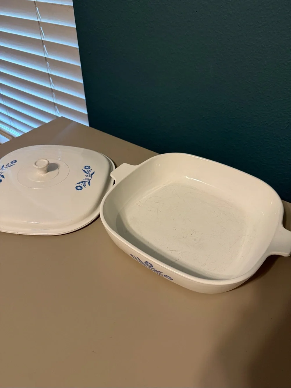Corning Ware B-14 Blue Cornflower Casserole & Rare Pyroceram Lid